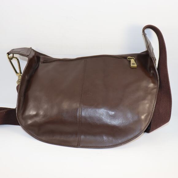 Timberland Brown Leather Crossbody Messenger Bag – Broken Clip - Picture 2 of 6